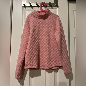 J Crew Crewcuts quilted mock sweatshirt in pink, XL (12-14)